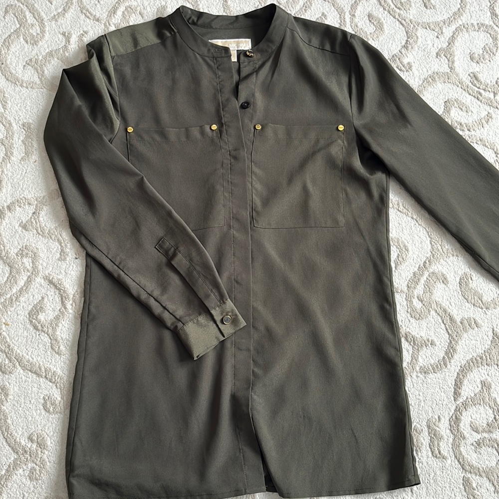 MK green blouse